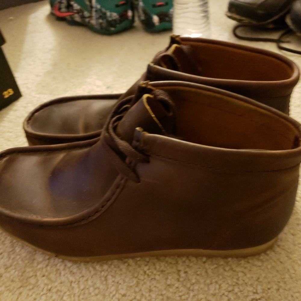 Clarks Mens Wallabee Step Beeswax Brown Leather